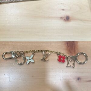 LV Gold and Red Charm Keychain not authenticated